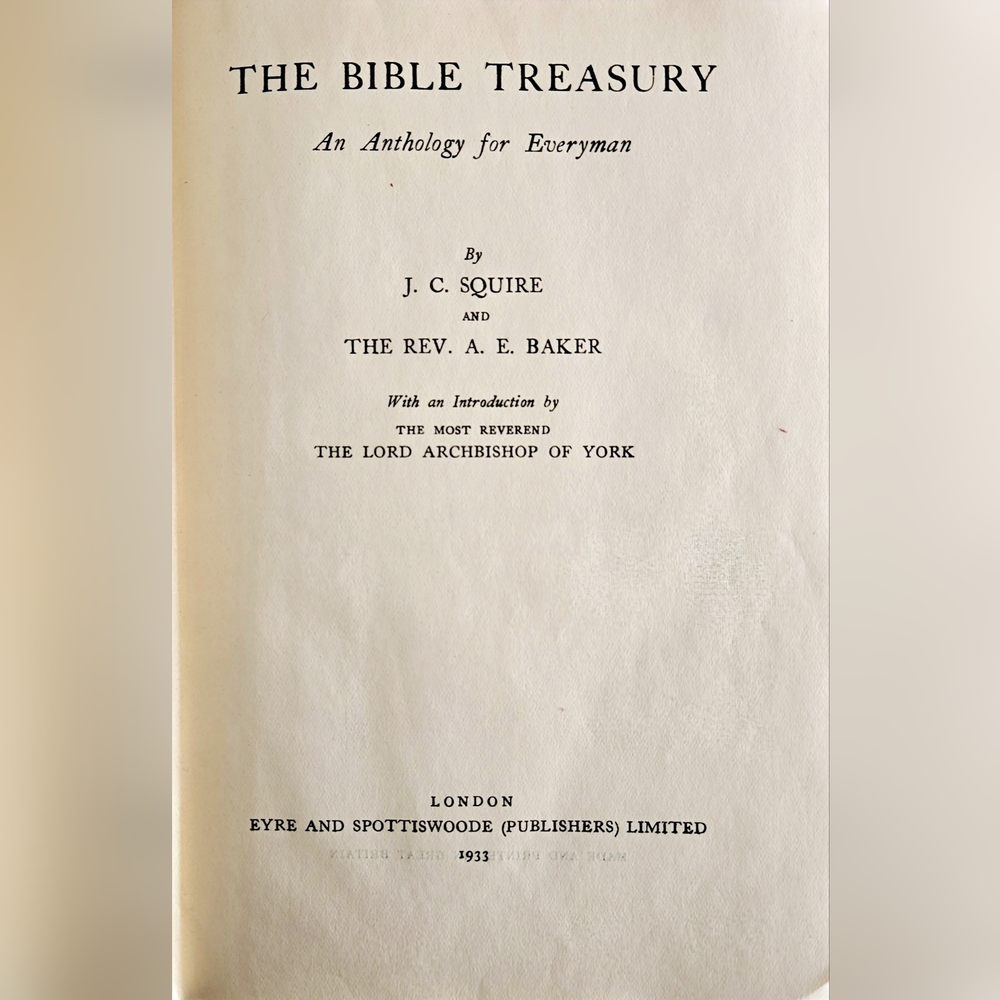 ✠︎ 1933 The Bible Treasury: An Anthology for Everyman / Daily Reading